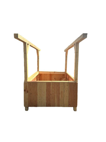 Heuraufe „Typ Large“ - mit extra großem Dach - MeineHeuraufe